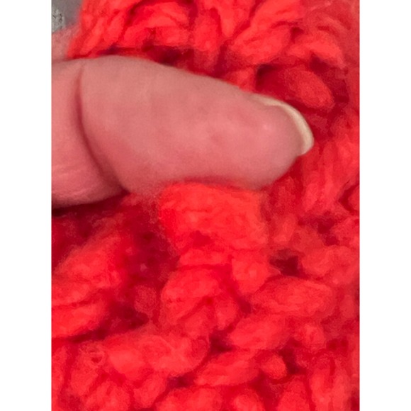 Kate Spade New York Pom‎ Pom Beanie Hat Striped Wool Blend Red Pink - Picture 7 of 7